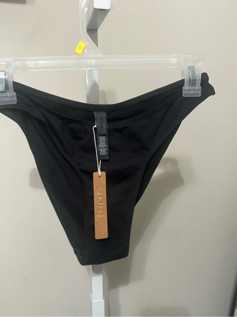 NWT SKIMS CLASSIC BIKIN BOTTOM •obsidian • small